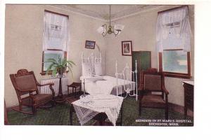 Interior Bedroom, St Mary's Hospital, Rochester, Minnesota, Bloom Bros