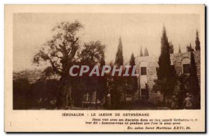 Israel - Jerusalem - Garden of Gethsemane - Old Postcard