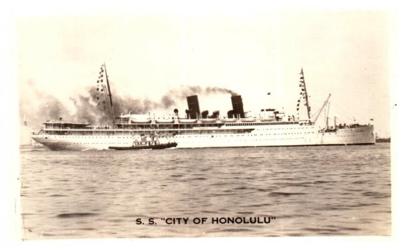 SS City of Honolulu LA Steamship Co. RPPC Postcard