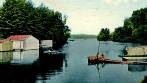 c1910 Pontoosuc Lake & Pine Grove Pittsfield Massachusetts MA  Antique Postcard