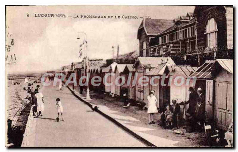 Postcard Old Luc Sur Mer The Promenade And Casino