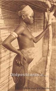 Jeune Fille Bazombo African Nude Unused 