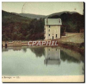 Old Postcard La Bourboule Dam