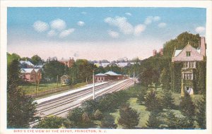 Birds Eye View Of Railroad Depot Princeton New Jersey