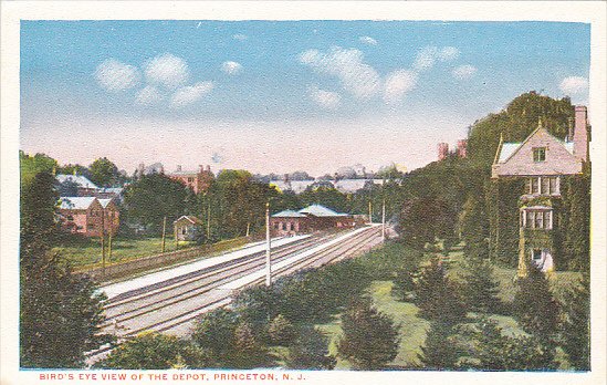 Birds Eye View Of Railroad Depot Princeton New Jersey