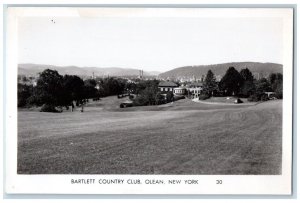 View Of Barlett County Club Olean New York NY Cattaraugus RPPC Photo Postcard