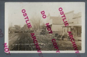 Leon WISCONSIN RPPC 1913 MAIN STREET nr Sparta Tomah West Salem TINY TOWN WI!