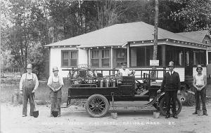 Halifax Beach MA Fire Engine Truck Firemen RPPC Real Photo Postcard