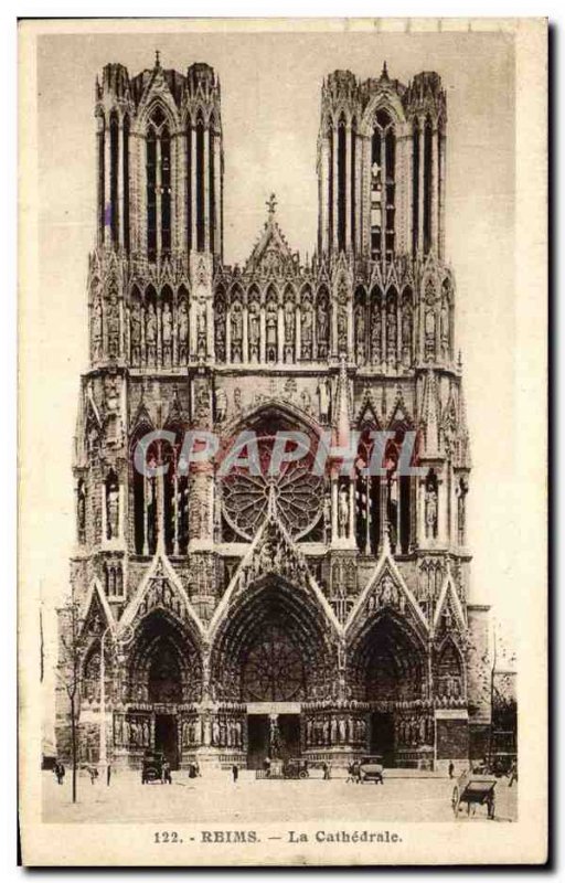 Old Postcard Reims Cathedral