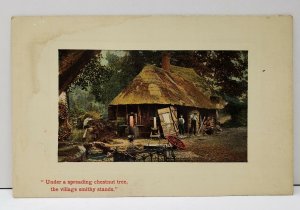 Under a Spreading Chestnut Tree, the Village of Smitty Stands, UK Postcard C12