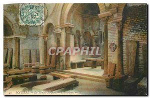 Old Postcard Poitiers Temple St Jean inside