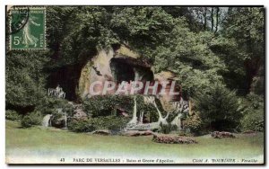 Old Postcard From Versailles Park and Grotto of Bains & # 39Apollon