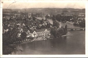 Germany Schwerin Theater Mit Schlossbrucke Vintage RPPC 09.48