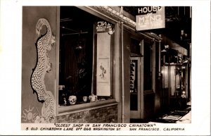 Real Photo Postcard House of Ming 5 Old Chinatown Lane San Francisco, California