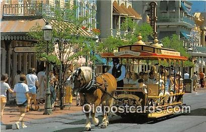 Trolley Ride Down Main Street, USA Walt Disney World, FL, USA 1984 