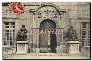 Old Postcard Montpellier Entree of medical school