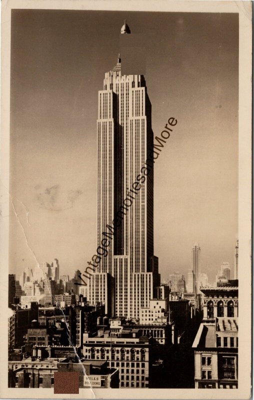 The Empire State Building New York City Real Photo Postcard PC328