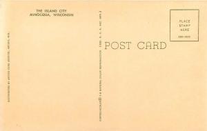 Minocqua Wisconsin WI Aerial View Island City Postcard