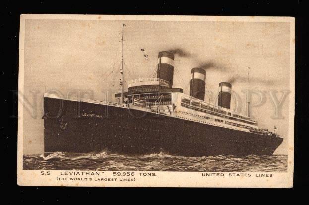 016406 Largest US liner Leviathan Vintage PC