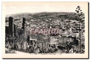 Old Postcard Panorama Morocco Fez Fez el Bali