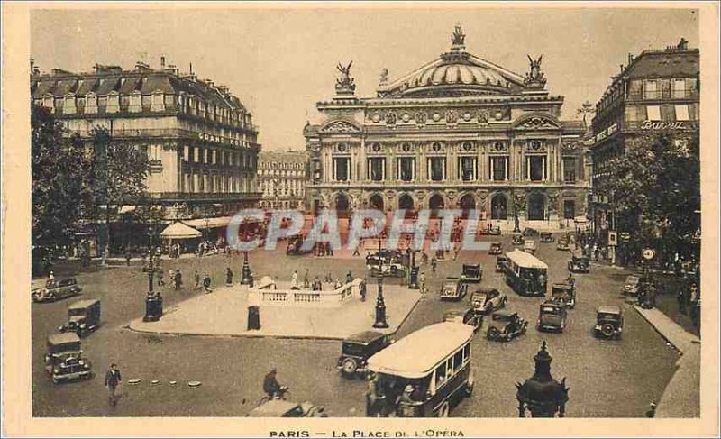 Old Postcard Paris Opera Place L