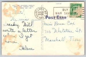1943  Forest Park  St. Louis  Missouri  Postcard