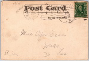 It Was An Argument I Couldnt Get Around, 1908 Comic Bruised Man Vintage Postcard