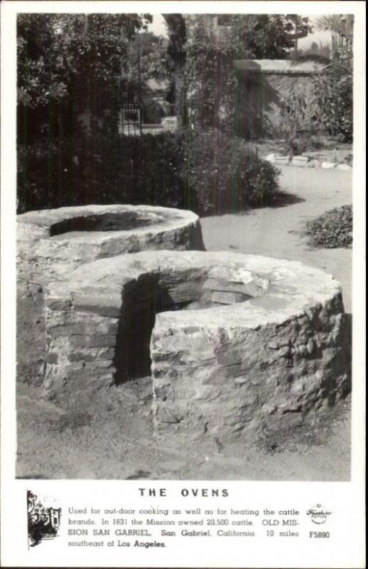 Mission San Gabriel CA Ovens Real Photo Postcard - Frashers