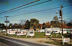 Platt Mobile Home Sales Yard Elkhart Indiana 1960s postcard