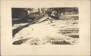 Medford MA Disaster - Collapsed Porch of Home Hail Storm Weath c1910 RPPC