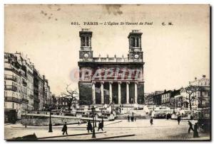 Paris Postcard Ancient Church St Vincent de Paul