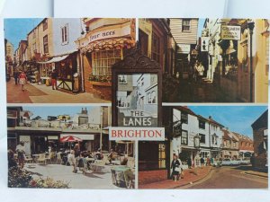 New Vintage Postcard The Lanes Brighton G H Smith Stamps&Coins Four Aces 60s/70s