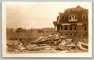 Omaha Nebraska~Tornado Damage~Residential Ruins~Easter March 23 1913 RPPC