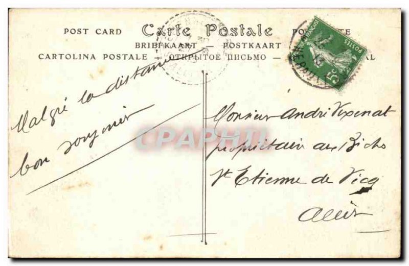 Old Postcard Montpellier Le Chateau d & # 39eau and low ride