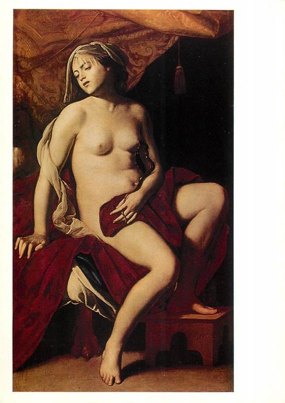 Atypical 15x21cm art postcard Massimo Stanzione - Cleopatra nude