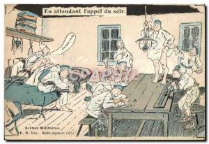 Old Postcard Army Pending & # 39appel evening