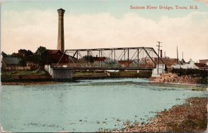 Truro Nova Scotia Salmon River Bridge NS Postcard H33