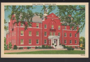 Massachusetts WAREHAM Tobey Hospital dedicated in 1940 ~ Linen