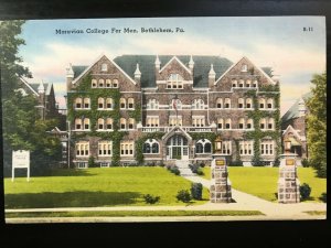 Vintage Postcard 1930-1945 Morovian College for Men Bethlehem Pennsylvania