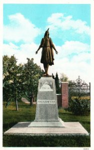 Princess Pocahontas Monument Jamestown Island Virginia Vintage Postcard c1920