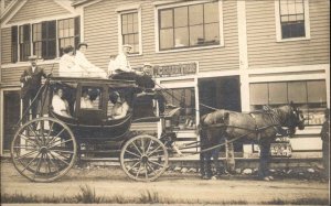 Wells Beach ME Maine Old Stagecoach CC Littlefield Real Photo Postcard c1910