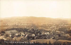 Springfield VT From Pine Hill in 1914 RPPC Postcard