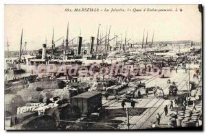 Postcard Old Marseille La Joliette Le Quai Boarding