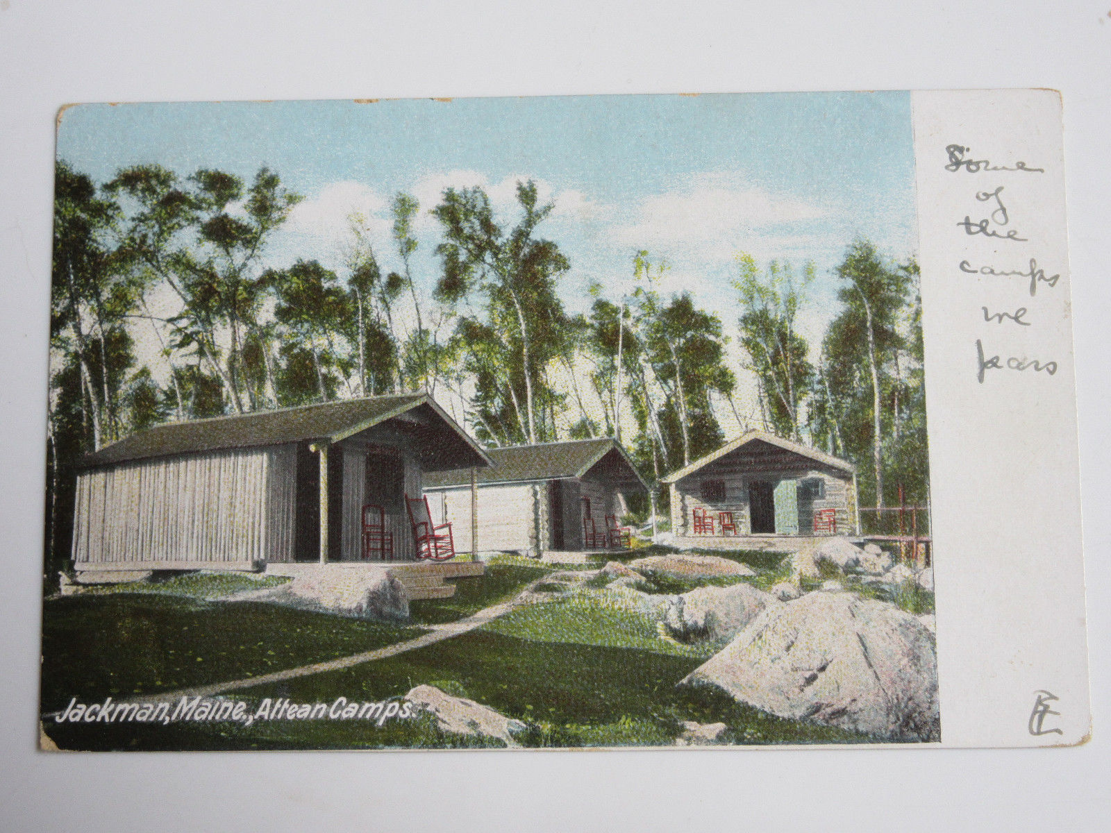 Jackman Maine Cabins At Altean Camps Vintage Undivided Postcard