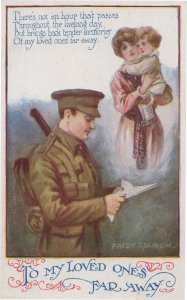 To My Loved Ones Far Away WW1 Soldier Fred Spurgin Postcard