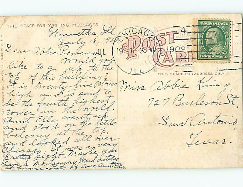 Divided-Back MONTGOMERY WARD BUILDING Chicago Illinois IL ho2460