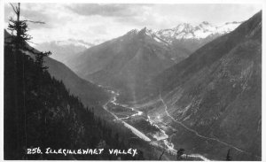 RPPC ILLECILLEWAET VALLEY CANADA RAILROAD BYRON HARMON REAL PHOTO POSTCARD