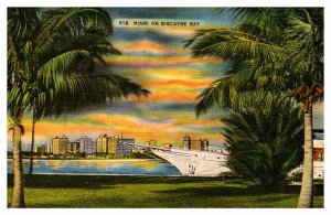 Postcard BOAT SCENE Miami Florida FL AR6559