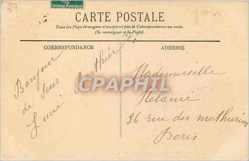 Old Postcard Sens Jeu de Paume Promenade