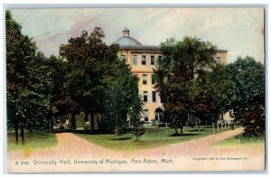 1906 University Hall University of Michigan Ann Arbor MI Antique Postcard